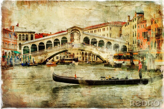 Fotobehang Postkaart uit Venetië