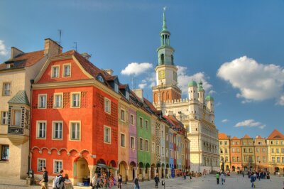 Fotobehang Poznan, Polen, Oude Markt Stadsplein