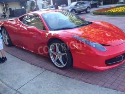 Fotobehang Prachtige rode Ferrari