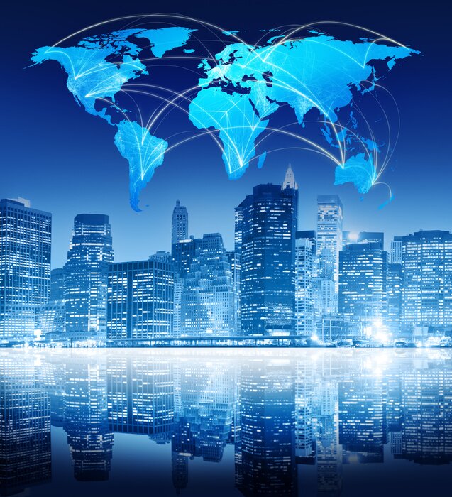 Fotobehang Presentatie van wereldwijde communicatie