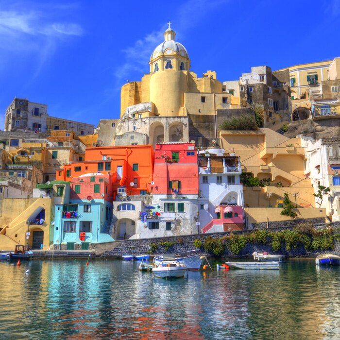 Fotobehang Procida, Isola nel Mar Mediterraneo, Napoli
