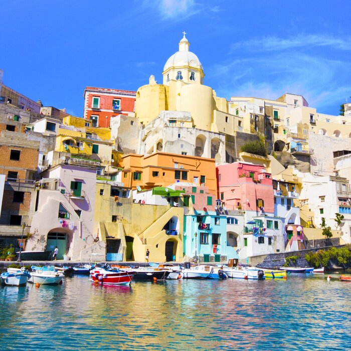 Fotobehang Procida, Isola nel Mar Mediterraneo, Napoli
