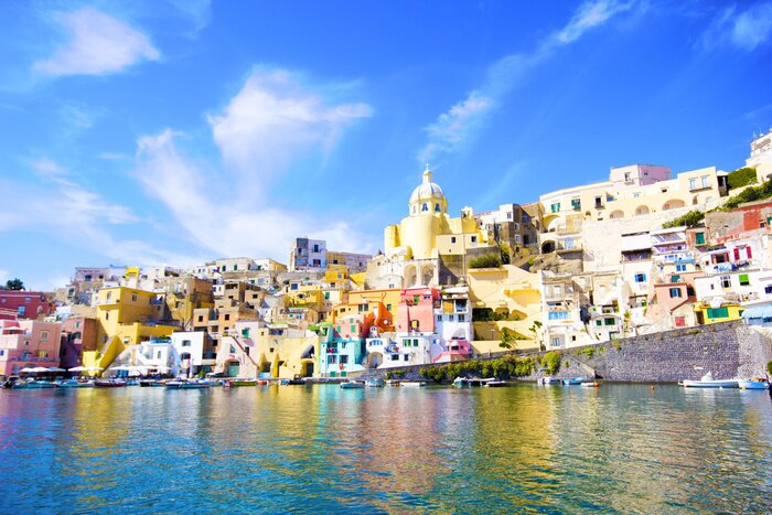Fotobehang Procida, Isola nel Mar Mediterraneo, Napoli