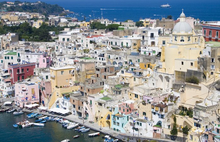Fotobehang Procida, isola nel mediterraneo