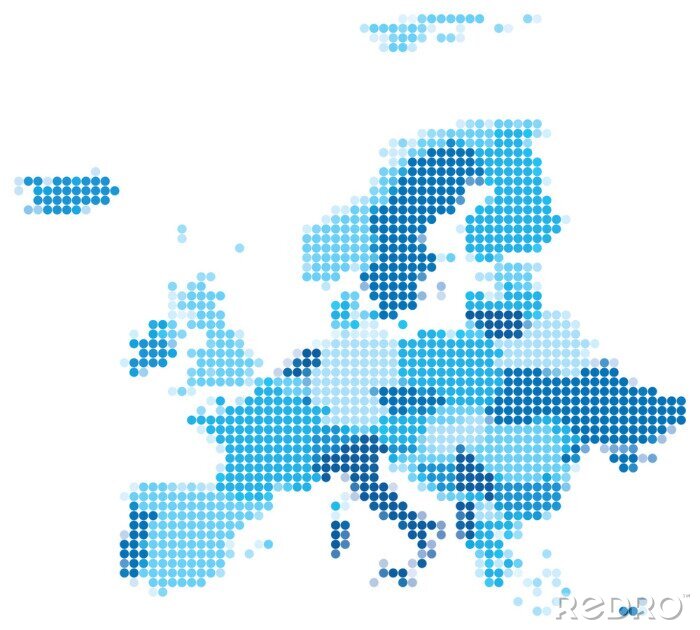 Fotobehang Puntkaart van Europa