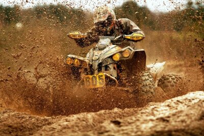 Fotobehang Quad sport wedstrijd