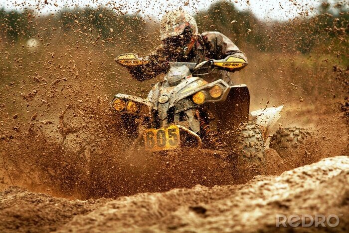 Fotobehang Quad sport wedstrijd