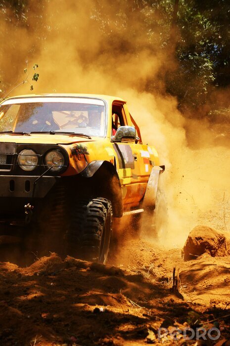 Fotobehang Racer op terrein racewagen concurrentie