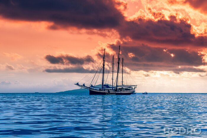 Fotobehang Recreatieve Jacht bij de Indische Oceaan