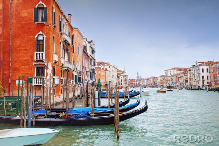 Fotobehang Regenachtige dag in Venetië, Italië