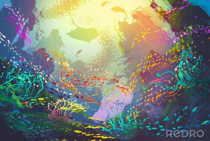 Fotobehang Regenboog koraalrif