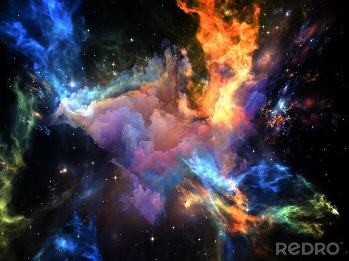 Fotobehang Regenboogkleurige galaxy