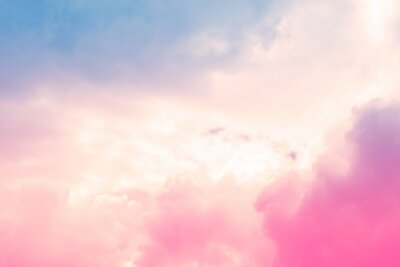 Fotobehang Regenboogwolken in de lucht