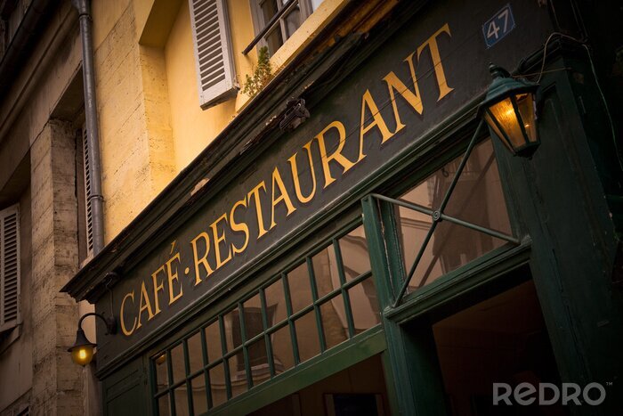 Fotobehang Restaurant met koffie