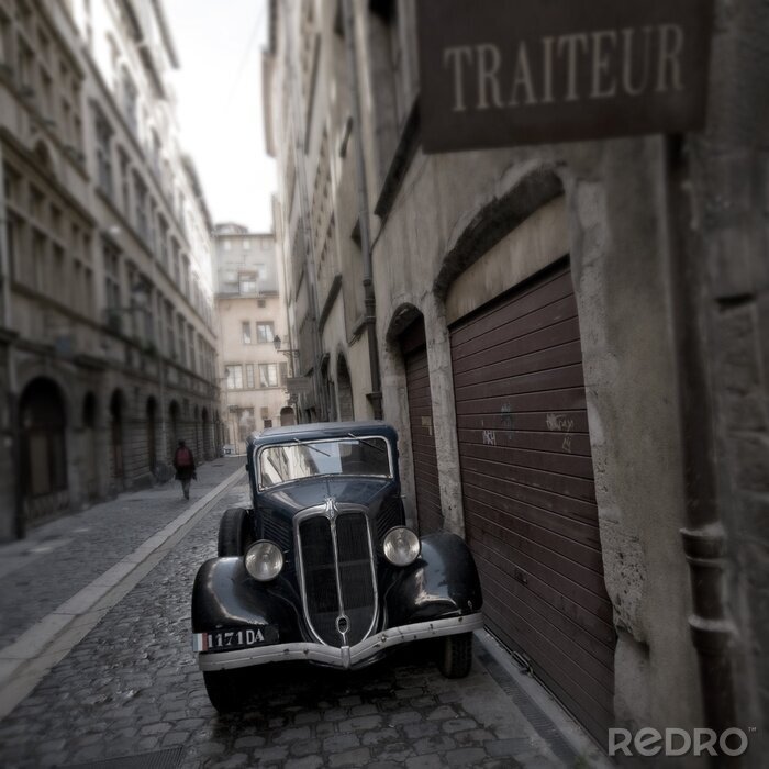 Fotobehang Retro auto