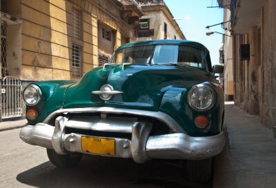 Fotobehang Retro auto in Cuba