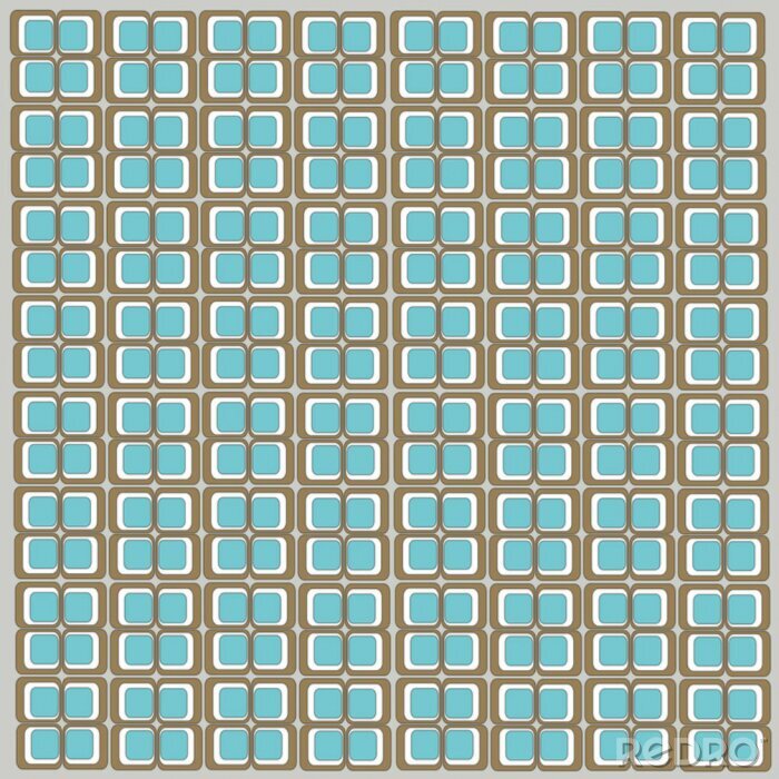 Fotobehang Retro blauw geometrisch patroon