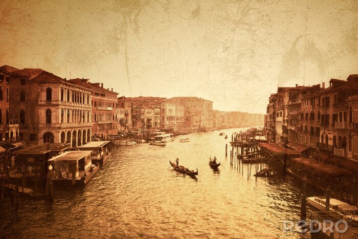 Fotobehang Retro foto van Venetië