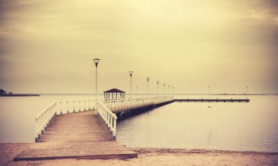Fotobehang Retro houten pier