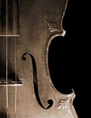 Fotobehang Retro muziek viool