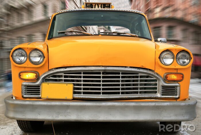 Fotobehang Retro New York taxi
