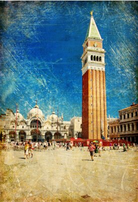 Retro oriëntatiepunten van Venetië