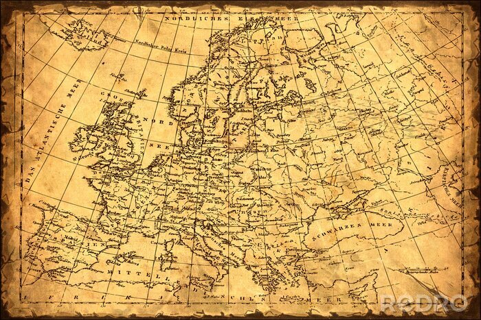 Fotobehang Retro Poster - Europa