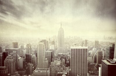 Fotobehang Retro skyline van New York