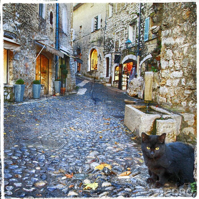 Fotobehang Retro straat in de Provence