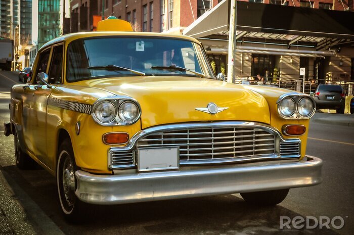 Fotobehang Retro Taxi