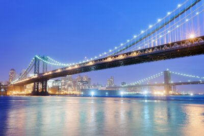 Fotobehang Rivier en Brooklyn Bridge