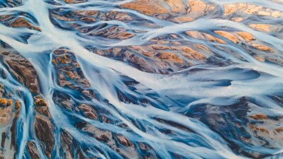 Fotobehang Rivier stroomt uit IJslandse gletsjers
