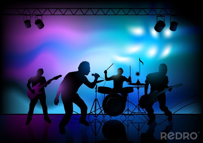 Fotobehang Rock and roll band