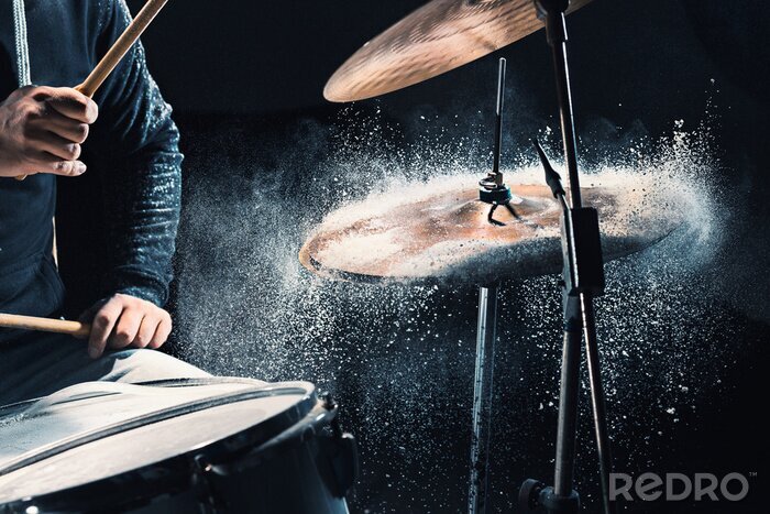 Fotobehang Rock and roll en drumstel