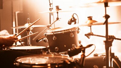 Fotobehang Rock drumstel