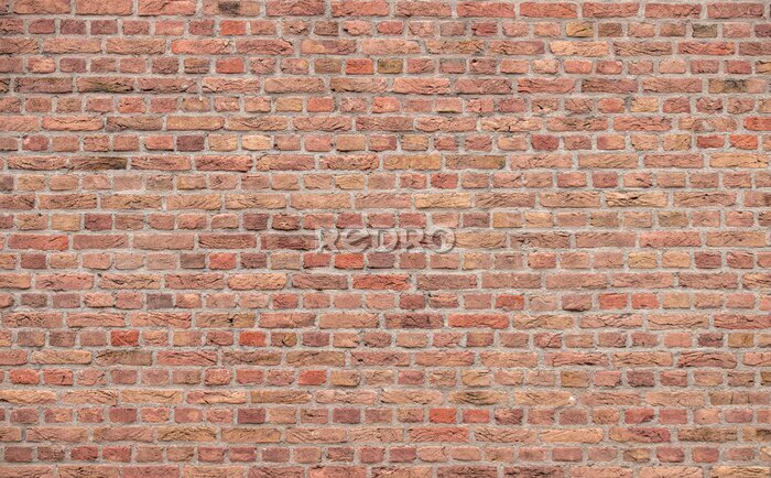 Fotobehang Rode bakstenen muur