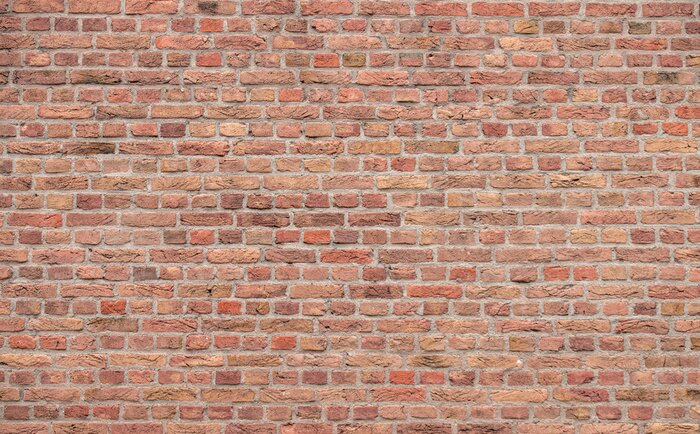 Fotobehang Rode bakstenen muur