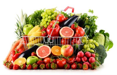 Fotobehang Rode en groene groenten