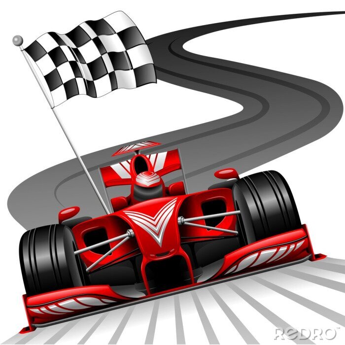 Fotobehang Rode Formule 1 raceauto