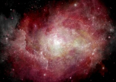 Fotobehang Rode galaxy