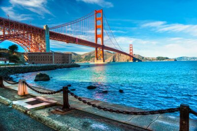 Fotobehang Rode Golden Gate brug