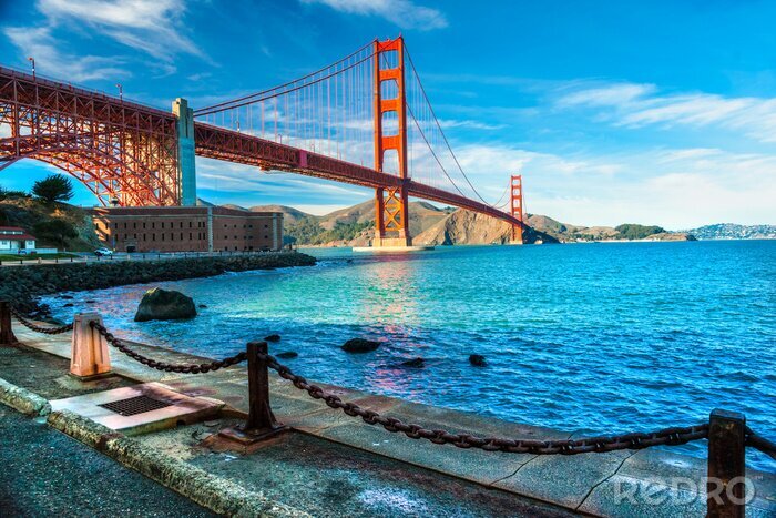 Fotobehang Rode Golden Gate brug