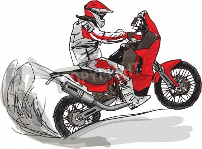 Fotobehang Rode Moto GP motorfiets