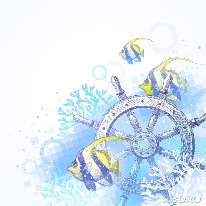 Fotobehang Roer schets