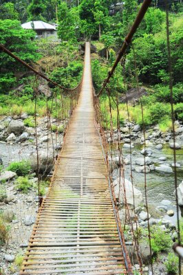 Fotobehang Roestige brug in de tropen