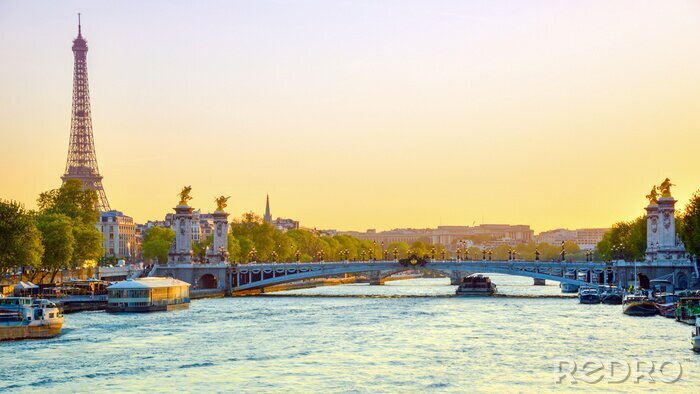 Fotobehang Romantisch uitzicht op Parijs
