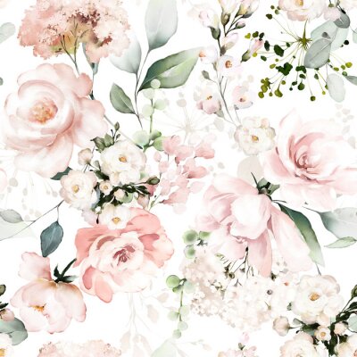 Behang Romantische pastelrozen