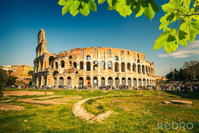 Fotobehang Romeins Colosseum in de zomer