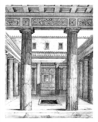 Fotobehang Romeinse architectuur: een huis in Pompei