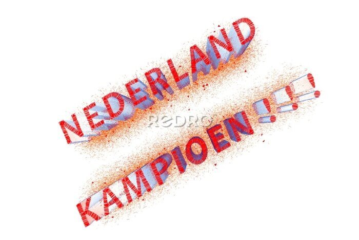 Fotobehang Rood rood wit kampioen